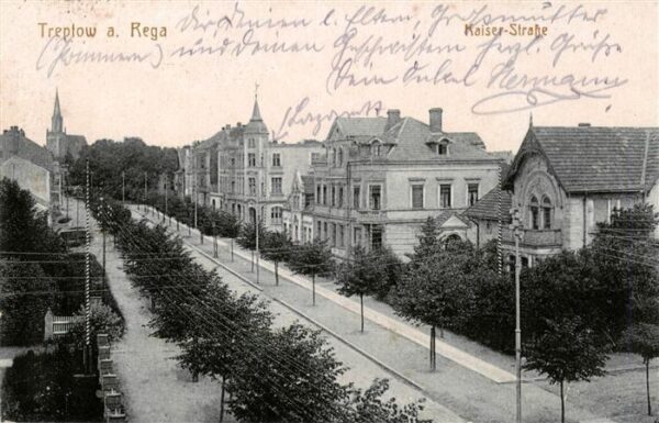 Treptow Rega Trzebiatow Pommern PL Kaiser Strasse