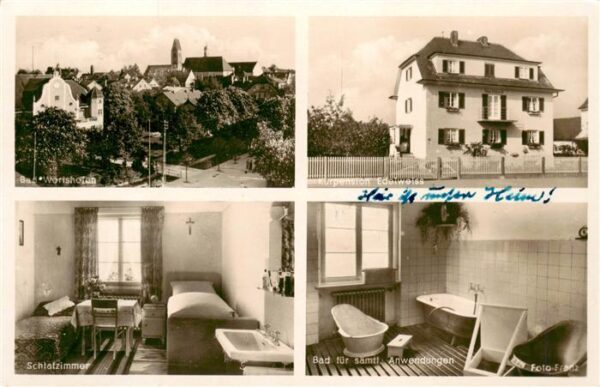 Bad Woerishofen Kurpension Edelweiss Schlafzimmer Bad fuer saemtl Anwendungen