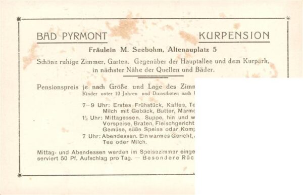 Bad Pyrmont Niedersachsen Kurpension – Bild 2
