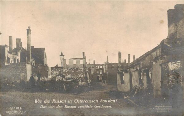 Gerdauen Schelesnodoroschny Oblast Kaliningrad Von den Russen zerstoert