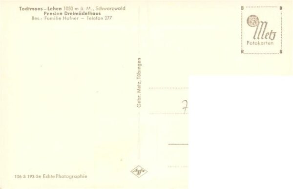 Lehen Todtmoos Pension Dreimaedelhaus – Bild 2