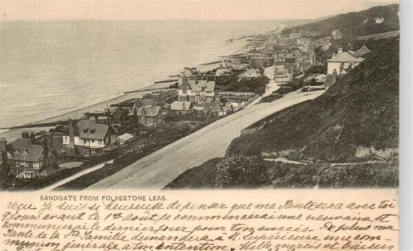 Sandgate Folkestone UK View from Folkestone Leas