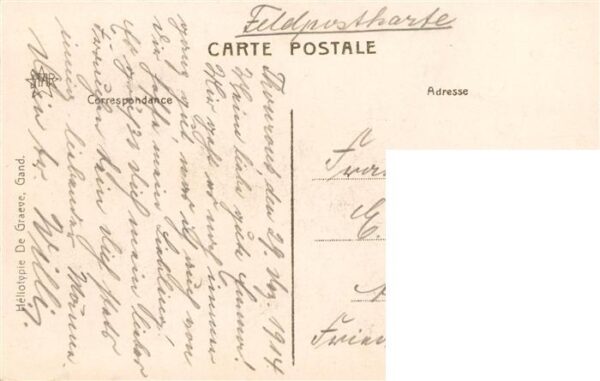 Dixmude Diksmuide Dilsmuide Belgie Rue aux Poulets Feldpost – Bild 2