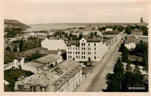 oestersund Sweden Panorama Blick ueber die Stadt