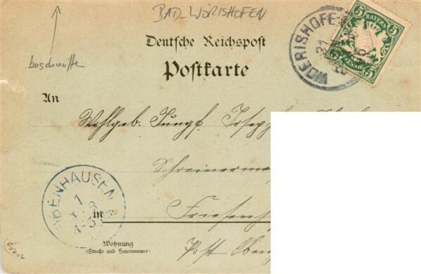 Woerishofen Kloster der Dominikanerinnen Litho Deutsche Reichspost – Bild 2