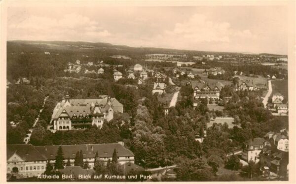 Altheide Bad Schlesien PL Blick auf Kurhaus und Park