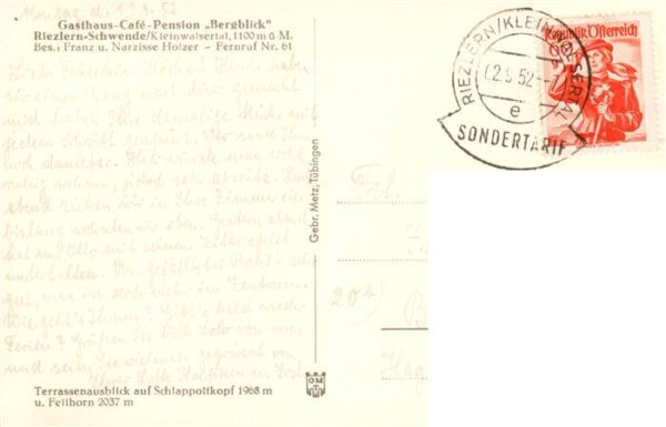 Schwende Riezlern Kleinwalsertal Vorarlberg AT Gasthaus Cafe Pension Bergblick – Bild 2
