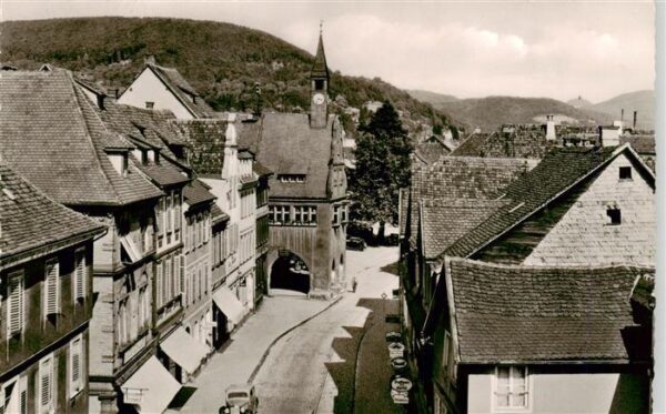 Lahr Baden Altes Rathaus mit Ruine Hohen Geroldseck