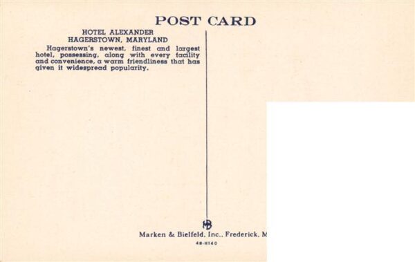 Hagerstown Maryland USA Hotel Alexander – Bild 2