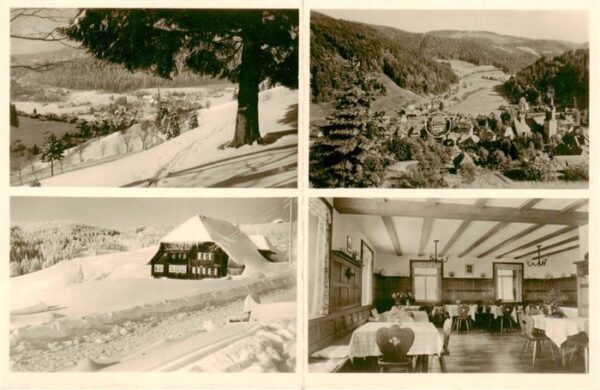 Todtmoos Hotel Loewen Gastraum Winterpanorama
