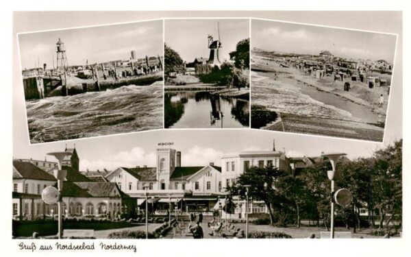 Norderney Nordseebad Sturm Muehle Strand Hotel Park
