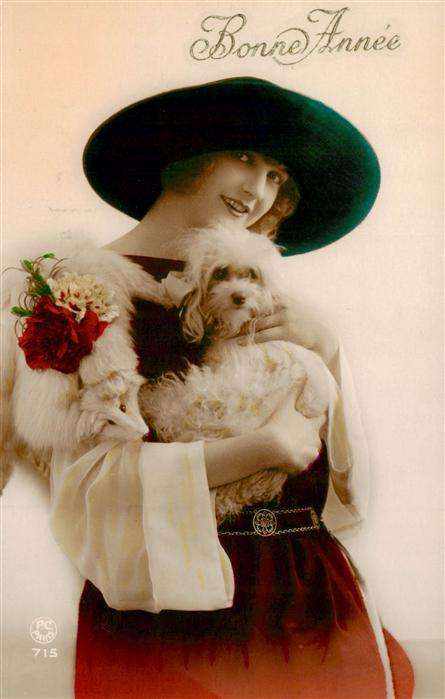 Foto PC Paris Nr. 715 Bonne Annee Hund Hut