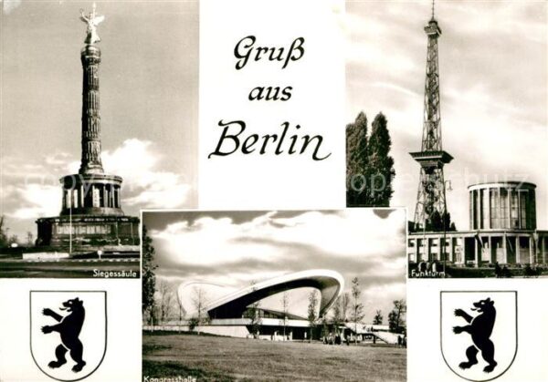 Berlin Siegessäule Kongresshalle Funkturm Wapp