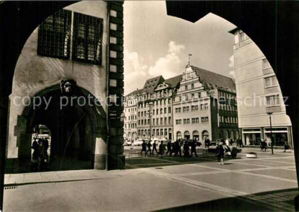 Leipzig Markt Blick zur Alten Waage Messestadt