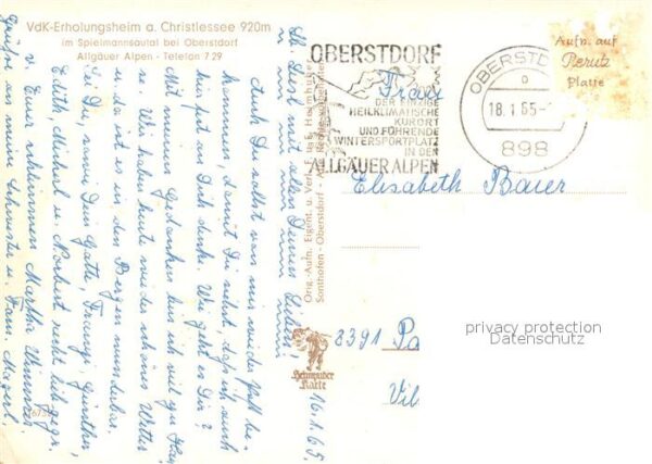 Oberstdorf VdK Erholungsheim Christlessee – Bild 2