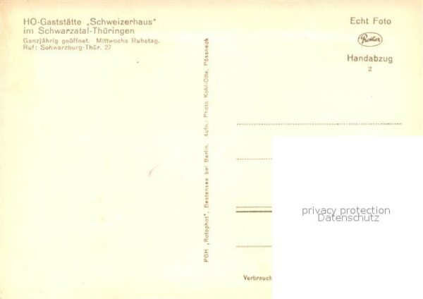 Schwarzatal HOG Schweizerhaus – Bild 2