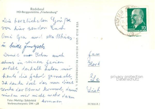 Radebeul HO Berggaststätte Friedensburg – Bild 2
