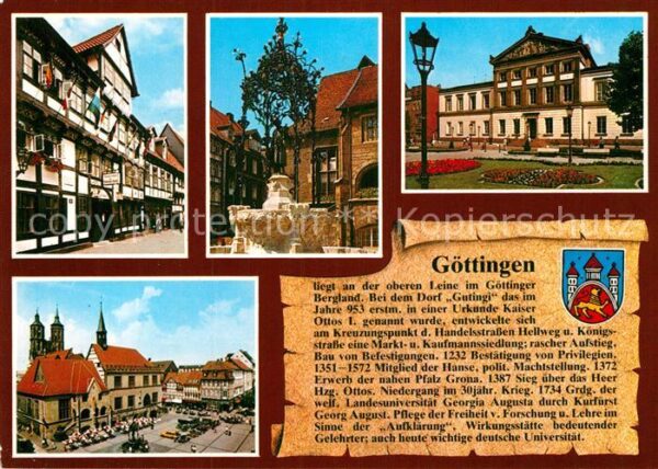Goettingen Niedersachsen Universitätstadt Ortspartien