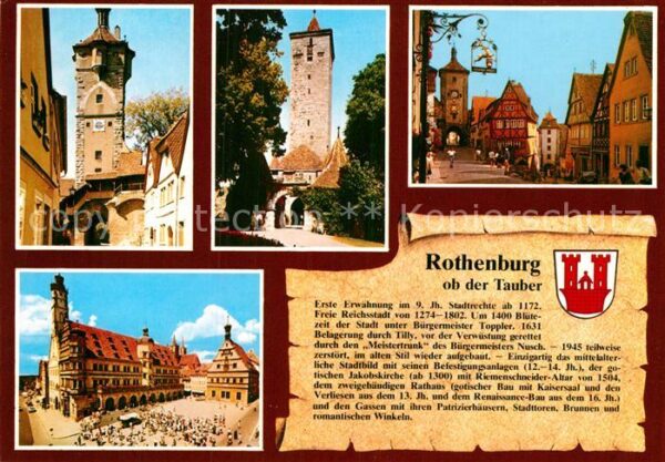 Rothenburg Tauber Klingentor Burgtor Plönlein Rathaus Rat