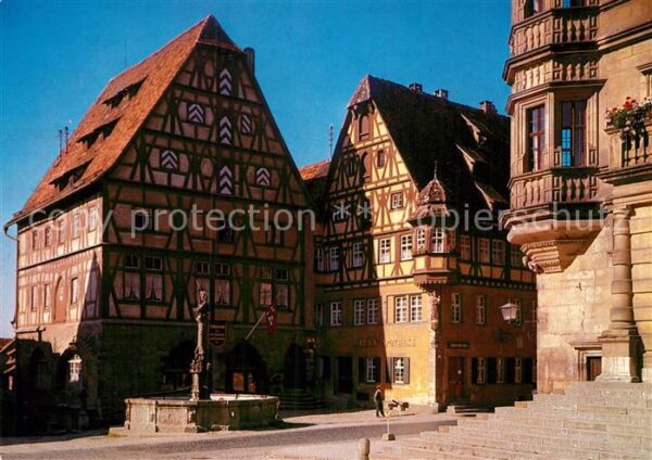 Rothenburg Tauber Marktplatz St. Georgsbrunnen Marienapot
