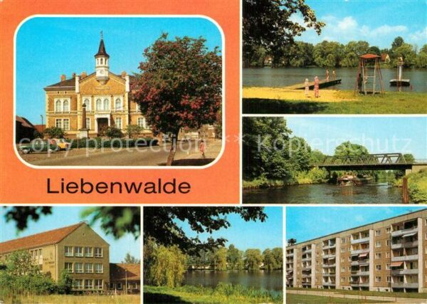 Liebenwalde Rathaus Marktplatz Freibad am Mühlensee