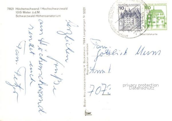 Hoechenschwand Schwarzwald Höhensanatorium – Bild 2