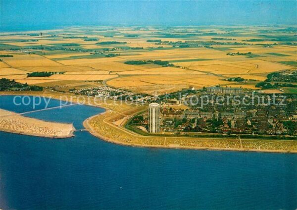 Buesum Nordseebad Fliegeraufnahme Strand Perlebucht