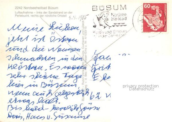 Buesum Nordseebad Fliegeraufnahme Strand Perlebucht – Bild 2