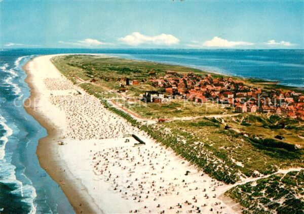 Juist Nordseebad Fliegeraufnahme mit Strand