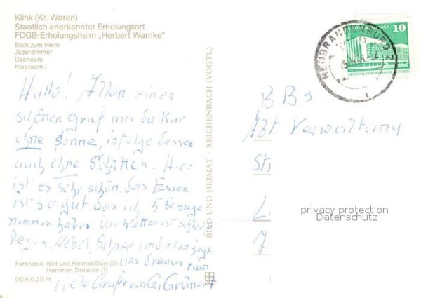 Klink Waren Erholungsheim Herbert Warnke – Bild 2