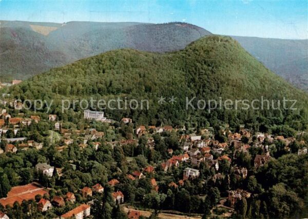 Bad Harzburg Fliegeraufnahme mit Sanatorium am Burgb