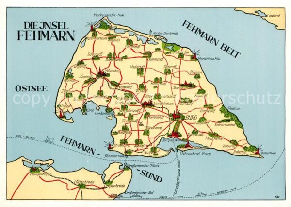 Insel Fehmarn Lageplan