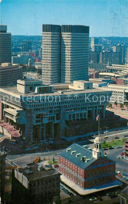 Boston Massachusetts Old and New City Government Center John