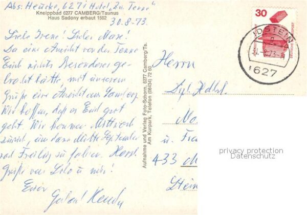 Bad Camberg Haus Sadony 16. Jhdt. Fachwerkhaus Hist – Bild 2