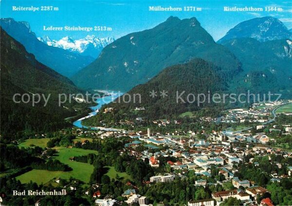 Bad Reichenhall Fliegeraufnahme mit Reiteralpe Loferer