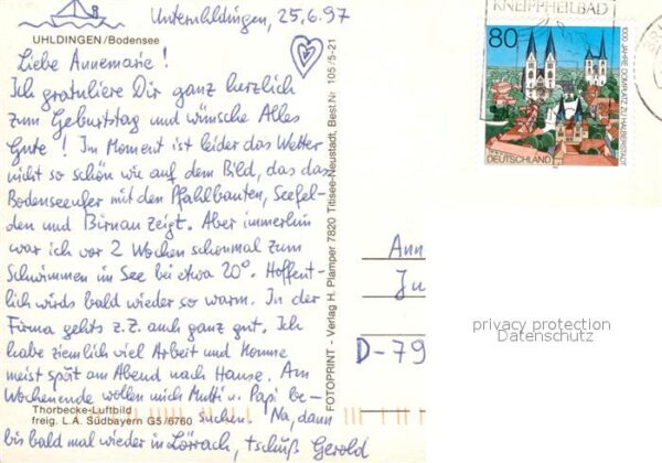 Uhldingen-Muehlhofen Fliegeraufnahme Bodensee Yachthafen – Bild 2