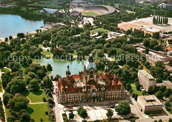 Hannover Neues Rathaus mit Sportzentrum Fliegera