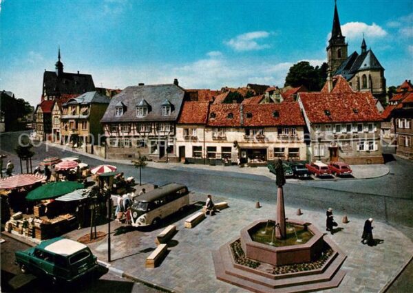 Oberursel Taunus Marktplatz Brunnen Kirche
