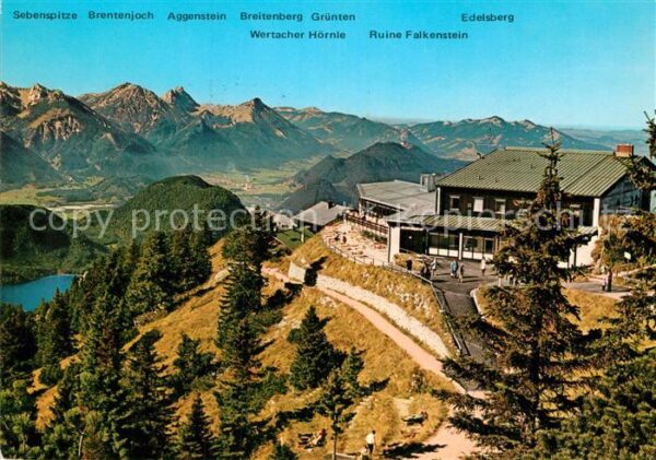 Tegelberg Panorama Gaststätte mit Allgäuer und Ti