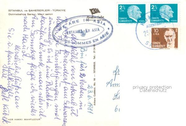 Istanbul Constantinopel Dolmabahce Sarayi Mavi salon – Bild 2