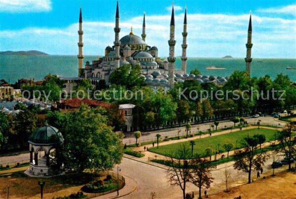 Istanbul Constantinopel Blaue Moschee mit Kaiser Wilhelm II Bru
