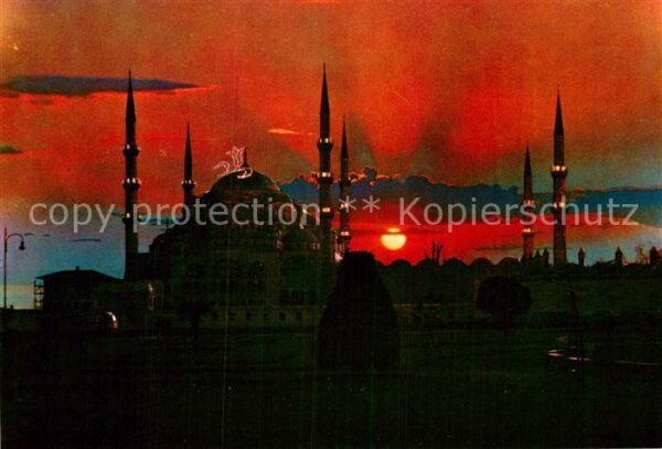 Istanbul Constantinopel Blaue Moschee bei Nacht