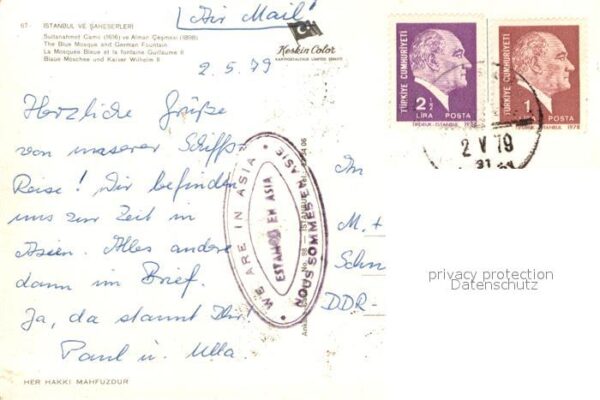 Istanbul Constantinopel Blaue Moschee und Kaiser Wilhelm II Bru – Bild 2