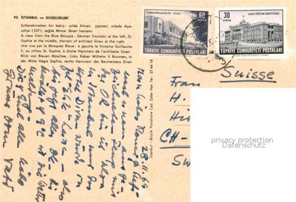 Istanbul Constantinopel Kaiser Wilhelm II Brunnen Hagia Sophia – Bild 2