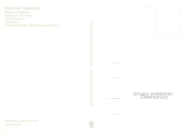 Ruhla PdF Gasthaus zur Traube Uhrenkombinat P – Bild 2