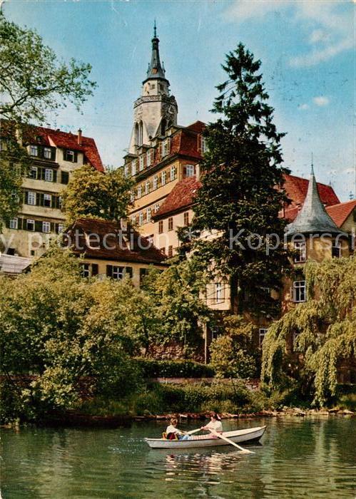 Tuebingen Hölderlinturm Alte Aula und Stiftskirch