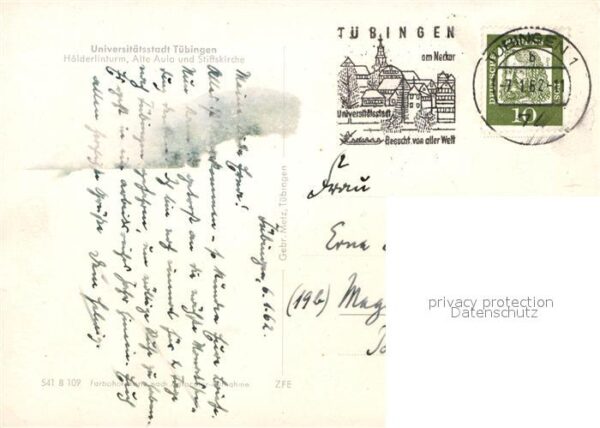 Tuebingen Hölderlinturm Alte Aula und Stiftskirch – Bild 2
