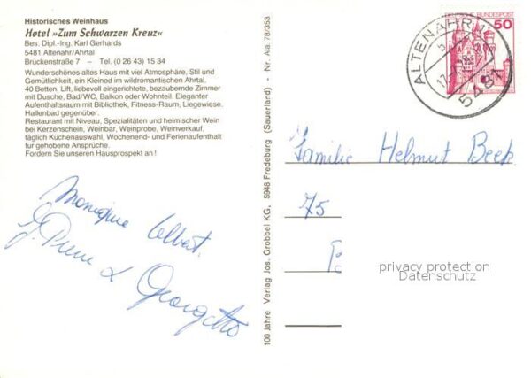 Altenahr Hotel Zum Schwarzen Kreuz – Bild 2