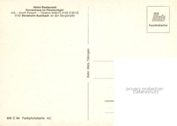 Auerbach Bergstrasse Hotel Restaurant Herrenhaus im Fürstenl – Bild 2