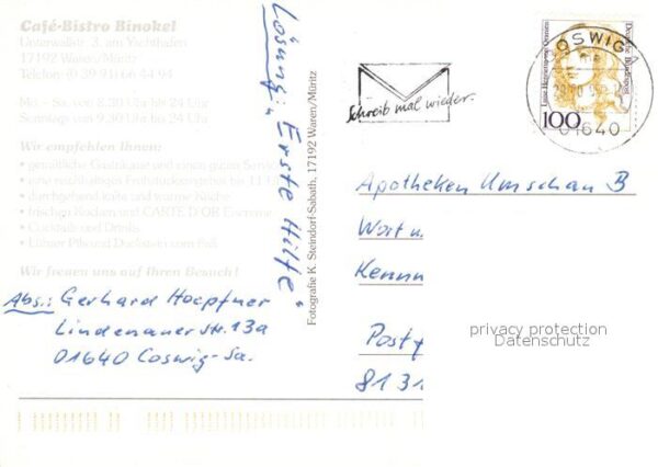 Coswig Sachsen Cafe Binokel Gastraum – Bild 2